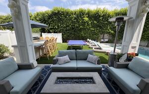 Backyard sitting area