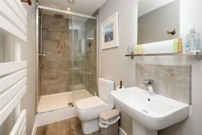 Ensuite with walk-in rainfall shower
