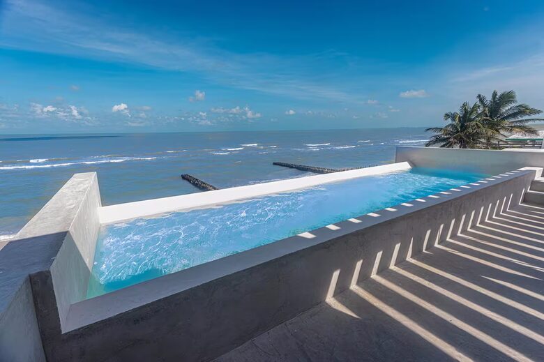 Modern Yucatán Beach House with Rooftop Pool & Direct Sand Access - Chuburná, Mexico