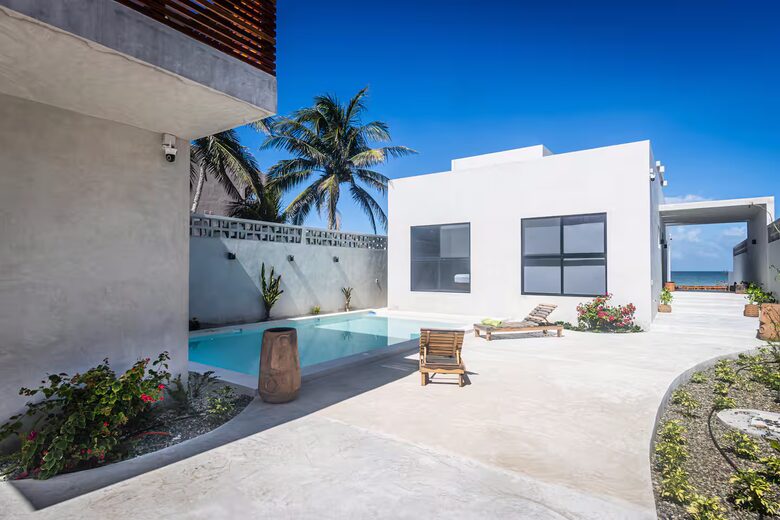 Modern Yucatán Beach House with Rooftop Pool & Direct Sand Access - Chuburná, Mexico