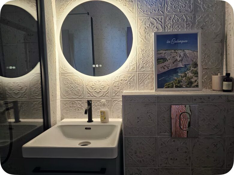 East bedroom bathroom