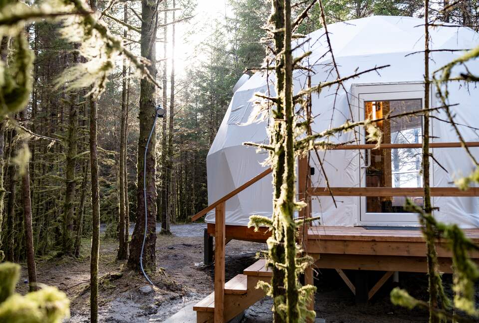 Three Beachfront Domes Along the Wild Pacific Coast - Masset, Canada