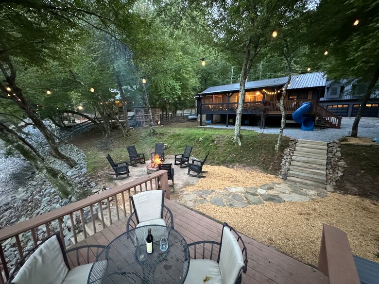 Ellijay Mountain Retreat with Flat Riverfront Backyard - Ellijay, Georgia