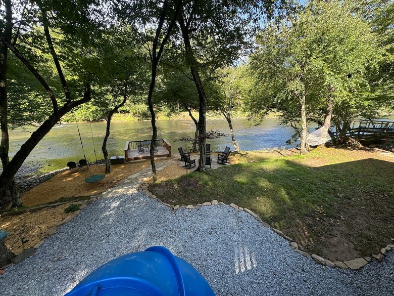 Ellijay Mountain Retreat with Flat Riverfront Backyard - Ellijay, Georgia