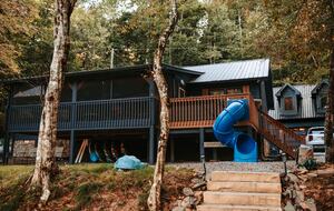 Ellijay Mountain Retreat with Flat Riverfront Backyard - Ellijay, Georgia