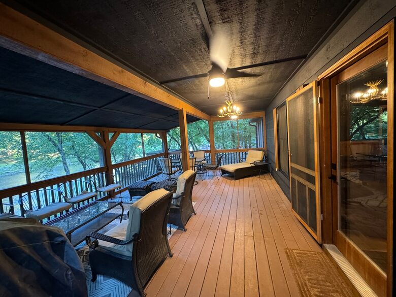 Ellijay Mountain Retreat with Flat Riverfront Backyard - Ellijay, Georgia