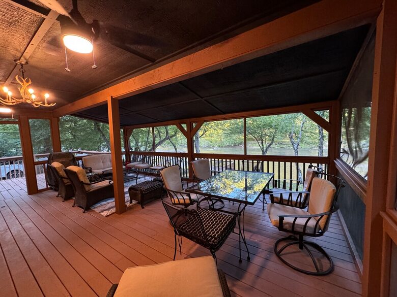 Ellijay Mountain Retreat with Flat Riverfront Backyard - Ellijay, Georgia