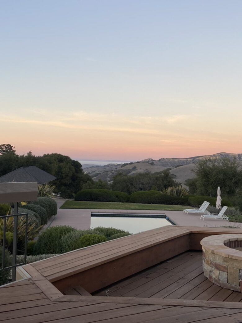 Pool view from living room
