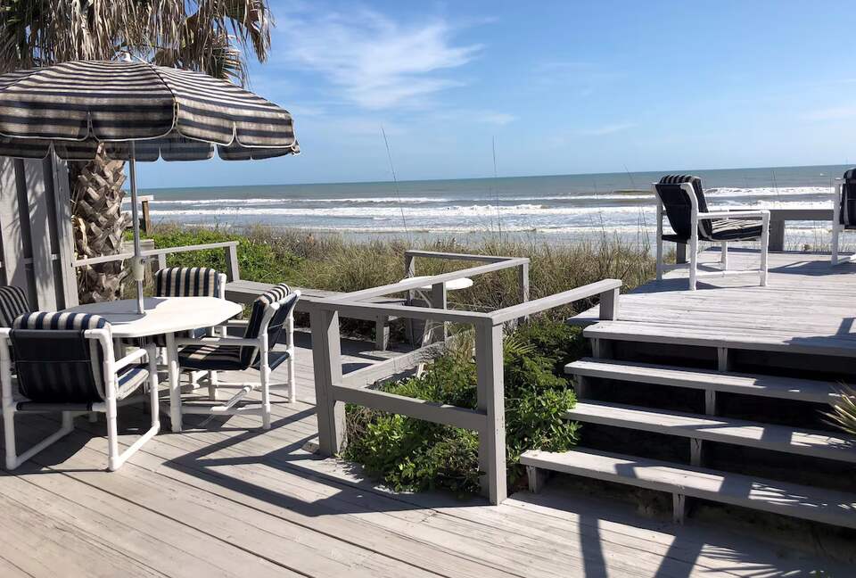 Oceanfront Deck Retreat in New Smyrna Beach - New Smyrna Beach, Florida