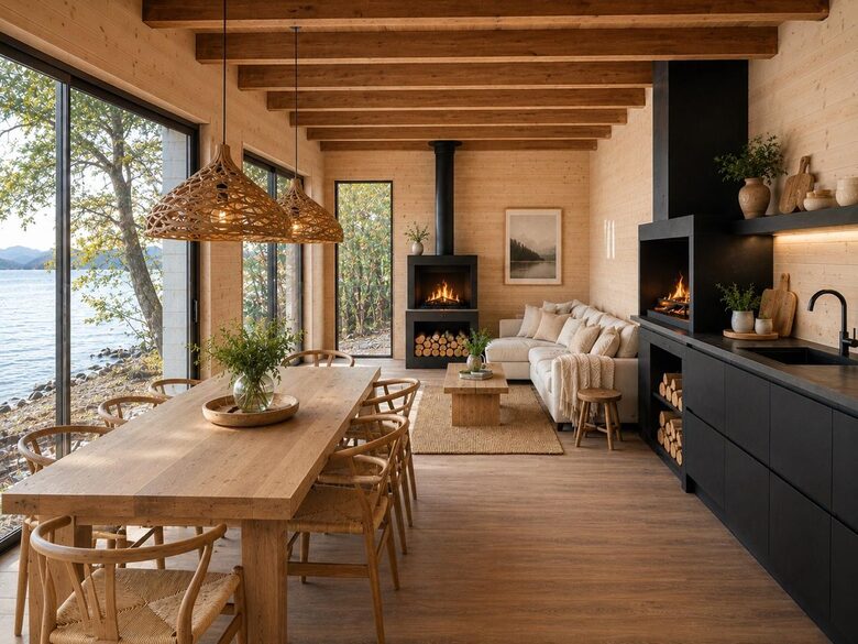 Contemporary Lake House at Lago Ranco - Futrono, Chile