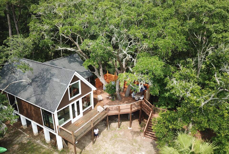 Lowcountry Treehouse Retreat Overlooking the Marsh - Johns Island, South Carolina
