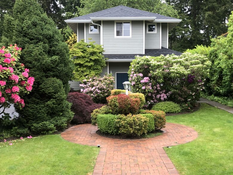Separate studio as seen from front porch of main house.