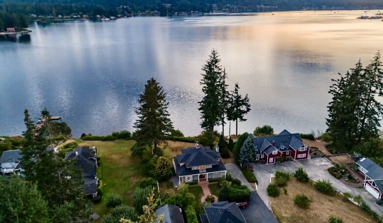 Beautiful Liberty Bay behind the home