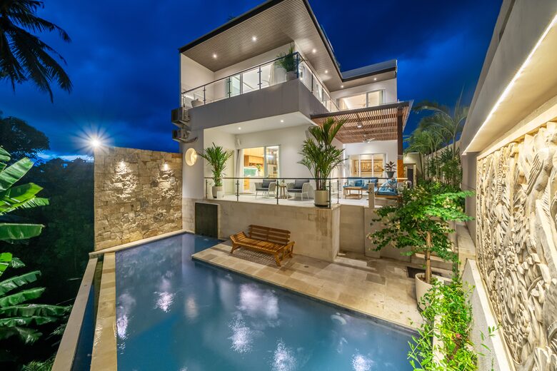 Canggu Ricefield Villa with Infinity Pool and Rooftop Lounge - Denpasar, Indonesia