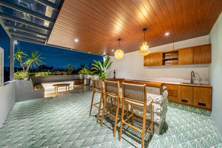 Canggu Ricefield Villa with Infinity Pool and Rooftop Lounge - Denpasar, Indonesia