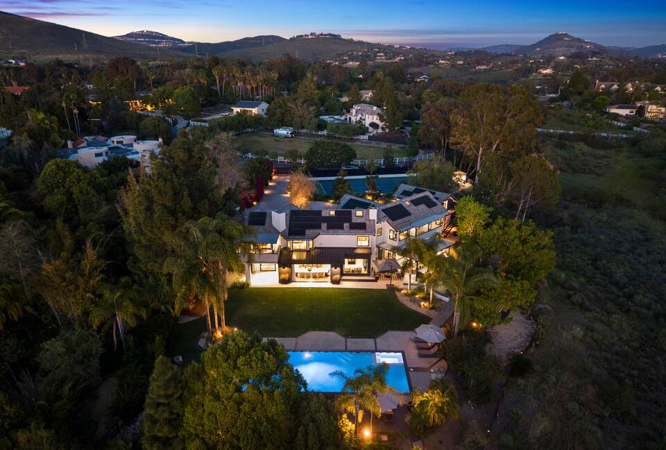Canyon View Estate with Private Tennis Court & Luxe Casita - Encinitas, California