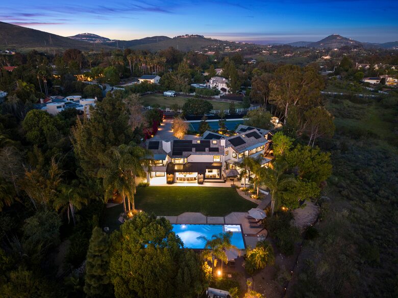Canyon View Estate with Private Tennis Court & Luxe Casita - Encinitas, California