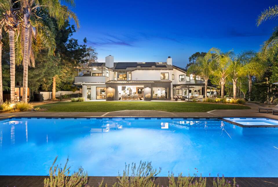 Canyon View Estate with Private Tennis Court & Luxe Casita - Encinitas, California
