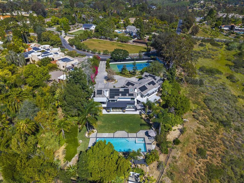 Canyon View Estate with Private Tennis Court & Luxe Casita - Encinitas, California