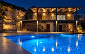 Traditional Stone Villa with Private Infinity Pool and Sea Views - Agia Galini, Melampes, Greece