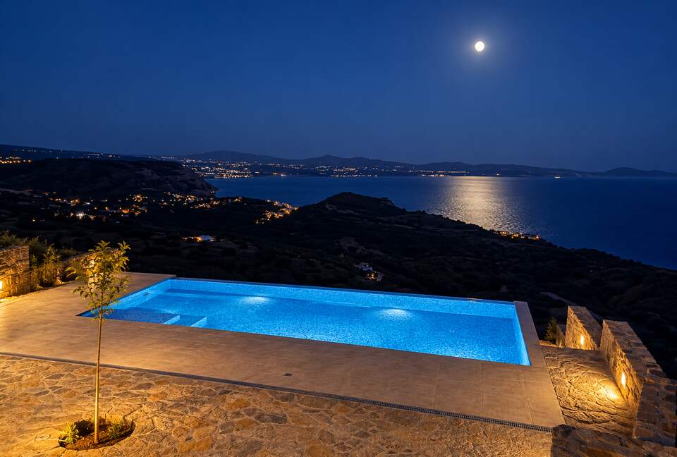 Traditional Stone Villa with Private Infinity Pool and Sea Views - Agia Galini, Melampes, Greece