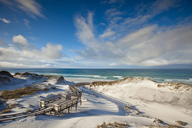 One of several boardwalk to the sea - through beautiful dunes!