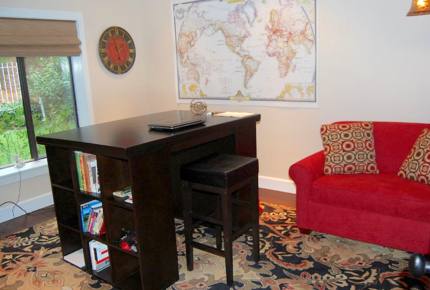 Home office with printer