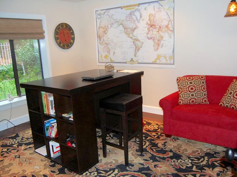 Home office with printer