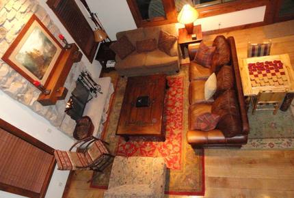 View of great room from loft