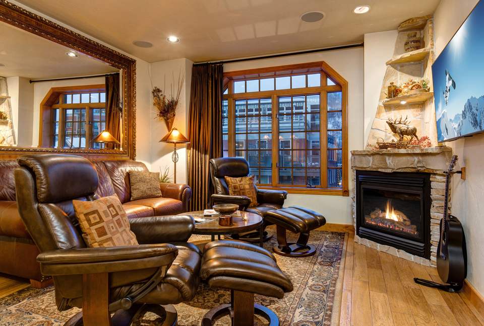 Living Room overlooking Historic Main Street