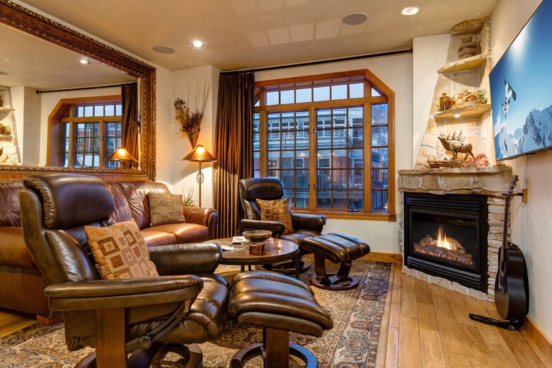 Living Room overlooking Historic Main Street