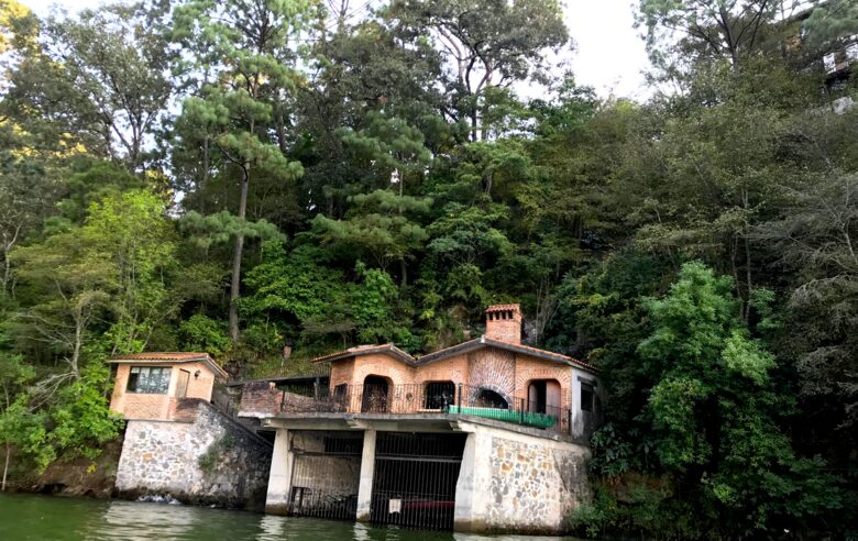 Boathouse down by the lake. ~100 steps down