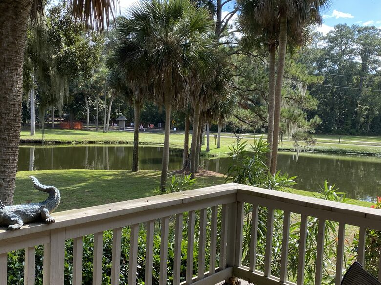 Abundant wildlife viewing from deck.