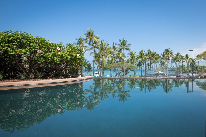 Infinity pool with ocean views