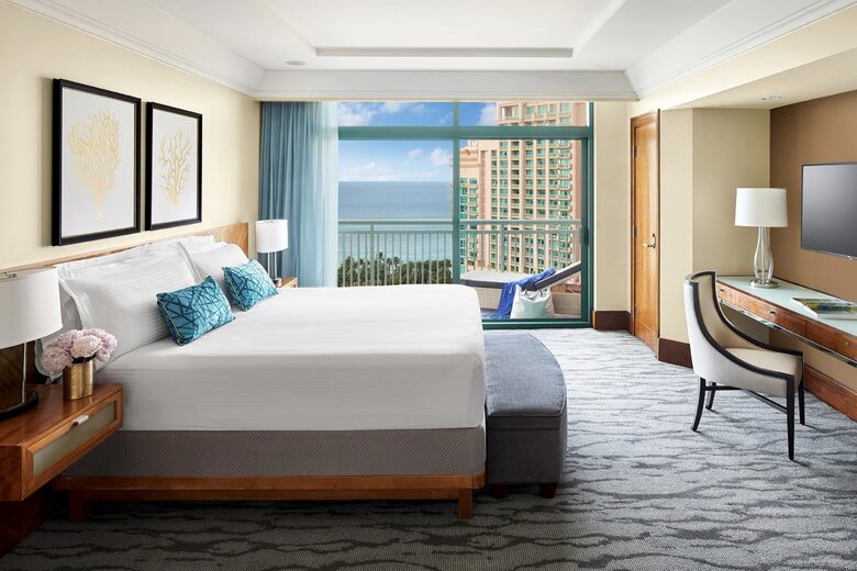 Master bedroom with full balcony and ocean views