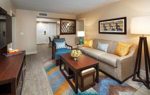 Home Exchange, Sheraton Kaua'i Resort, living room with couch & TV