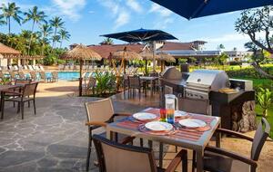 Home Exchange, Sheraton Kaua'i Resort, outdoor dining table with grill