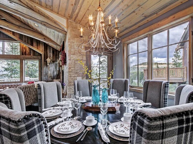 Home exchange in Breckenridge CO, round dining table for 8