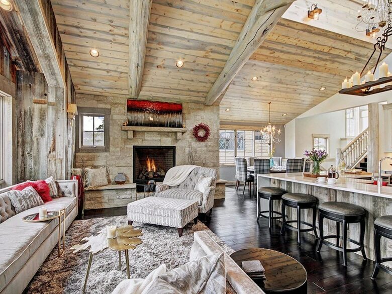 Home exchange in Breckenridge CO, open floor plan living area