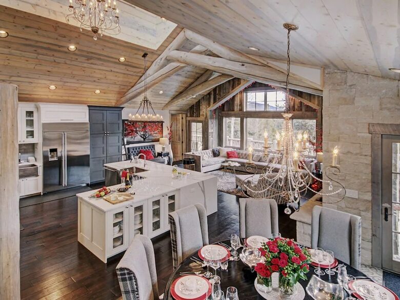 Home exchange in Breckenridge CO, kitchen with white cabinets