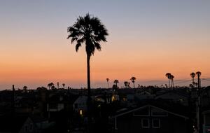 Intercambio de casas en Oxnard (California), vistas desde la azotea al atardecer