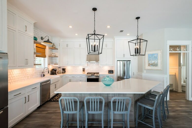 Home Exchange in Santa Rosa Beach, FL, updated beach vibe kitchen