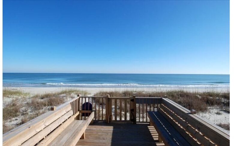 Home Exchange in Garden City, SC walk out dock
