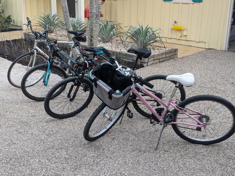 5 bikes (4 shown)