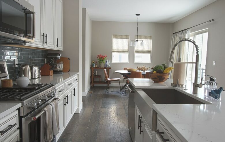 Home Exchange in Denver, CO, luxury townhome gourmet kitchen