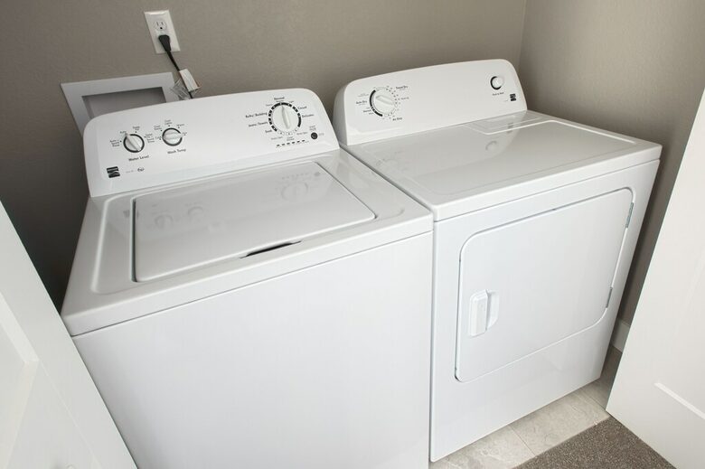 Home Exchange in Denver, CO, luxury townhome laundry room