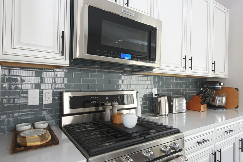 Home Exchange in Denver, CO, luxury townhome stainless steel appliance