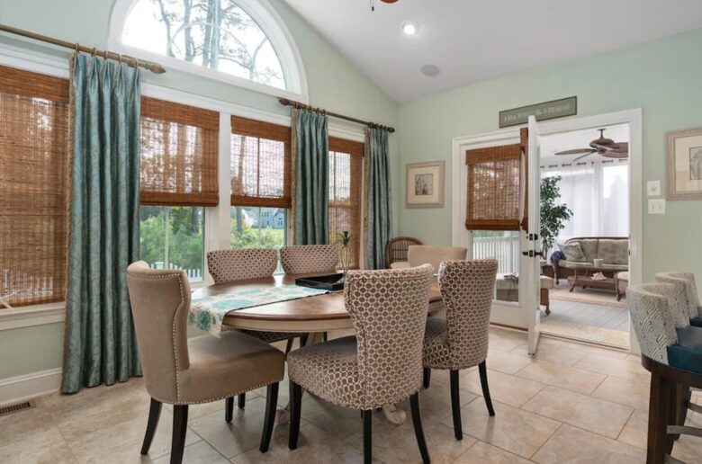 Open dining room