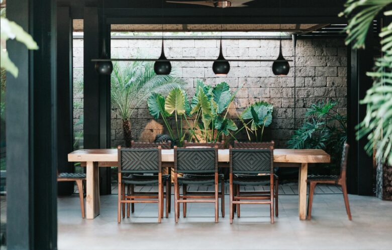 Outdoor dining area