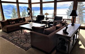 Home Exchange in Incline Village, NV, living room with panoramic views